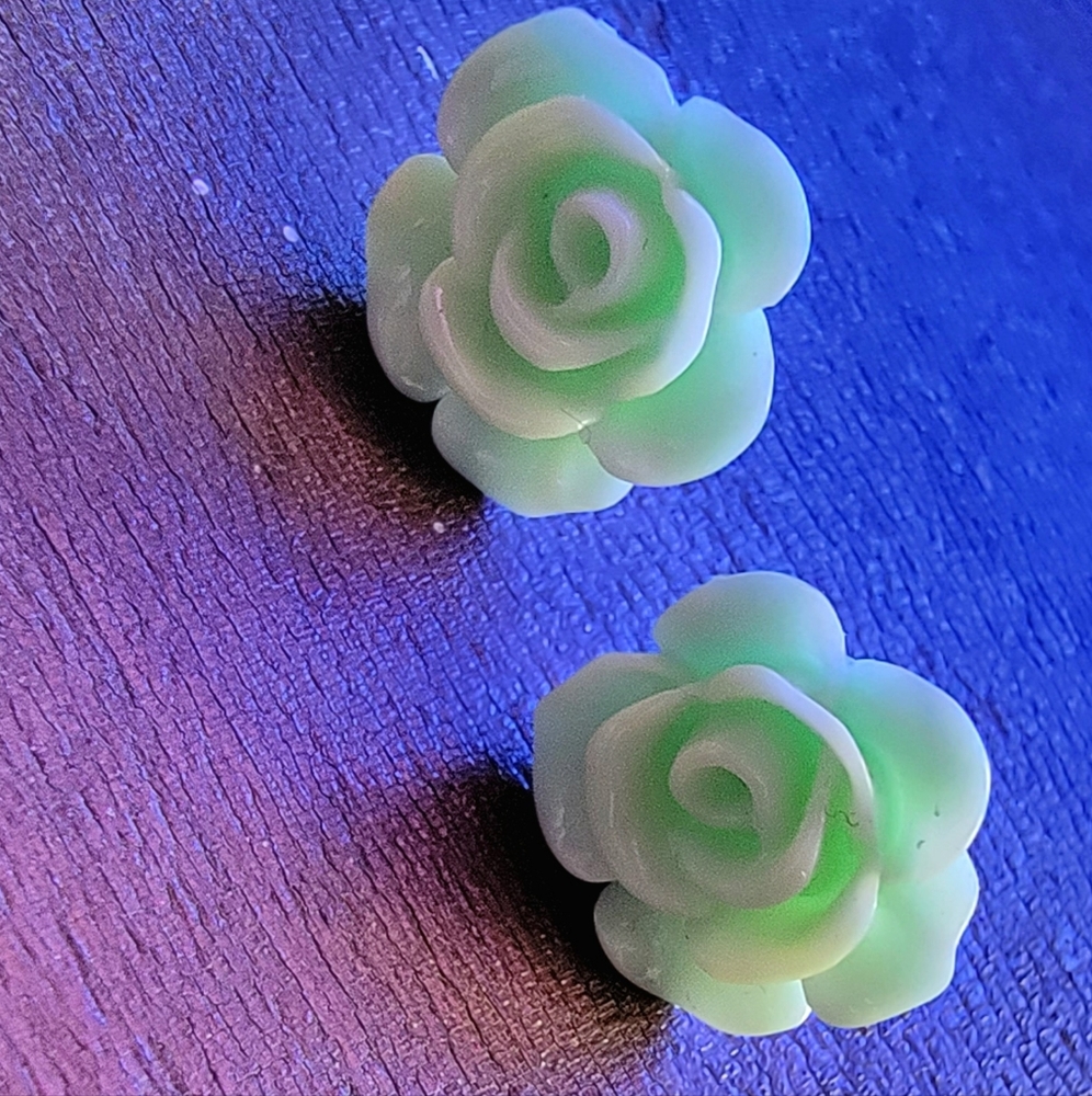 COPY - Fashion Resin Stud Flower Earrings 🌱 EUC - Picture 1 of 8